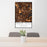 24x36 Arden Hills Minnesota Map Print Portrait Orientation in Ember Style Behind 2 Chairs Table and Potted Plant