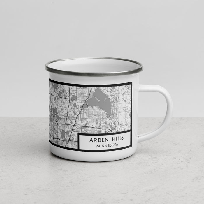Right View Custom Arden Hills Minnesota Map Enamel Mug in Classic