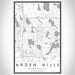 Arden Hills Minnesota Map Print Portrait Orientation in Classic Style With Shaded Background