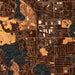 Arden Hills Minnesota Map Print in Ember Style Zoomed In Close Up Showing Details