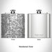 Rendered View of Arden Hills Minnesota Map Engraving on 6oz Stainless Steel Flask