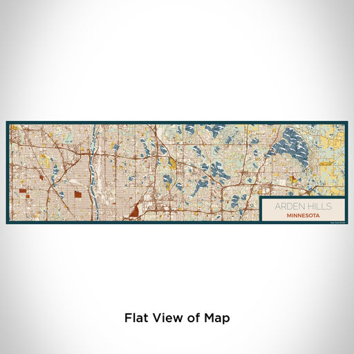 Flat View of Map Custom Arden Hills Minnesota Map Enamel Mug in Woodblock
