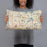 Person holding 20x12 Custom Arden Hills Minnesota Map Throw Pillow in Woodblock