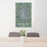 24x36 Arkansas City Kansas Map Print Portrait Orientation in Afternoon Style Behind 2 Chairs Table and Potted Plant