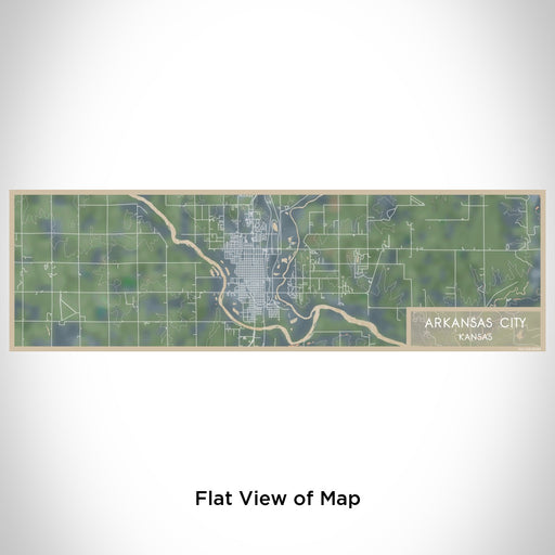 Flat View of Map Custom Arkansas City Kansas Map Enamel Mug in Afternoon