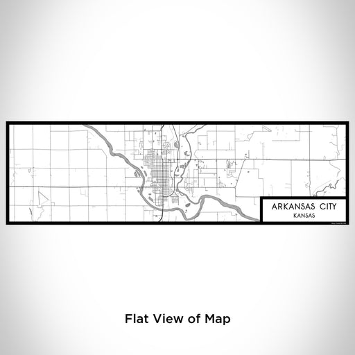 Flat View of Map Custom Arkansas City Kansas Map Enamel Mug in Classic
