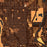 Arkansas City Kansas Map Print in Ember Style Zoomed In Close Up Showing Details