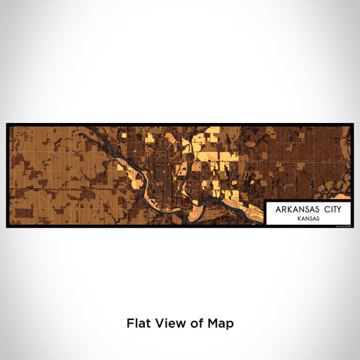 Flat View of Map Custom Arkansas City Kansas Map Enamel Mug in Ember
