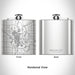 Rendered View of Arkansas City Kansas Map Engraving on 6oz Stainless Steel Flask