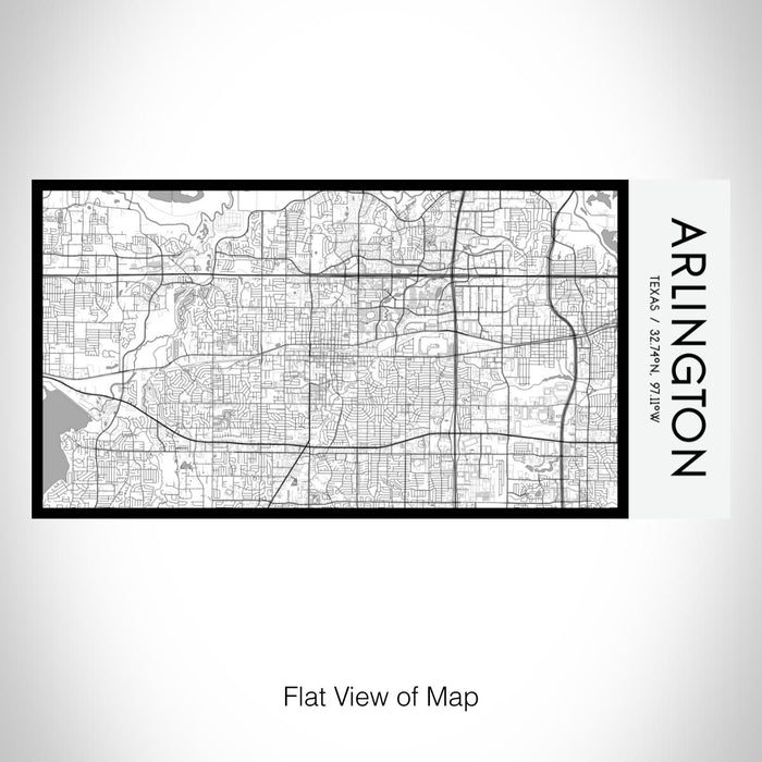 Rendered View of Arlington Texas Map on 17oz Stainless Steel Insulated Bottle with printed classic style map