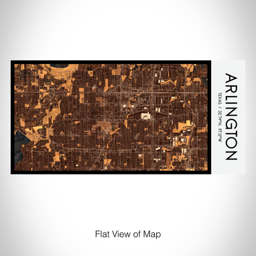 Rendered View of Arlington Texas Map on 17oz Stainless Steel Insulated Bottle with printed ember style map