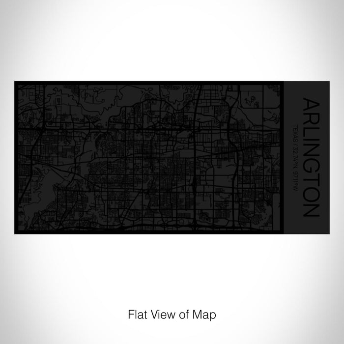 Rendered View of Arlington Texas Map on 17oz Stainless Steel Insulated Cola Bottle in Stainless in Matte Black