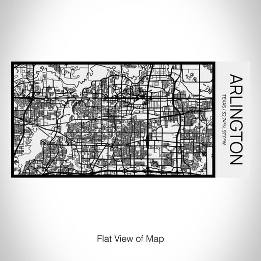 Rendered View of Arlington Texas Map on 17oz Stainless Steel Insulated Cola Bottle in Stainless in Matte White