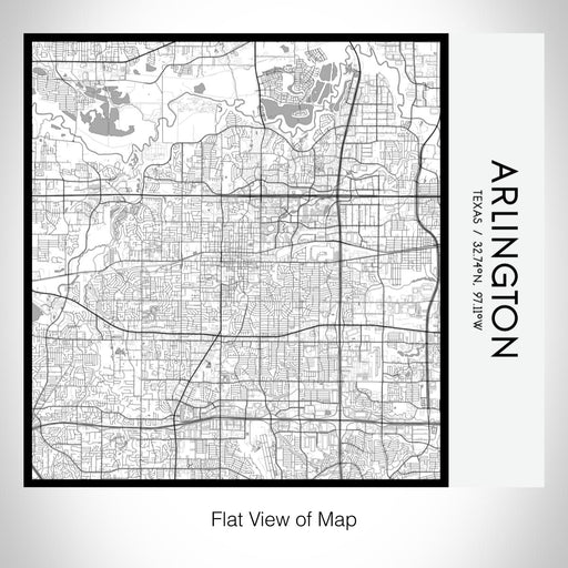 Rendered View of Arlington Texas Map on 17oz Stainless Steel Insulated Tumbler in Classic Map Style