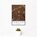 12x18 Armatage Minneapolis Map Print Portrait Orientation in Ember Style With Small Cactus Plant in White Planter