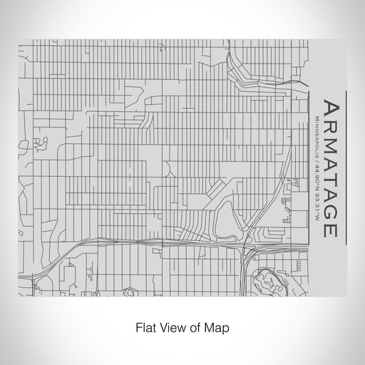 Rendered View of Armatage Minneapolis Map on 20oz Stainless Steel Insulated Bottle with Bamboo Top