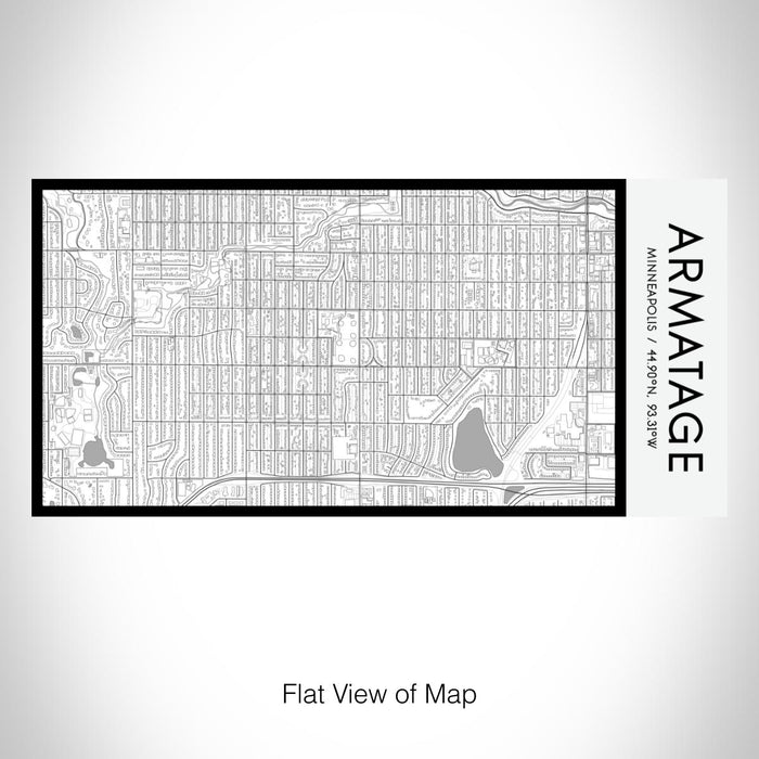 Rendered View of Armatage Minneapolis Map on 17oz Stainless Steel Insulated Bottle with printed classic style map