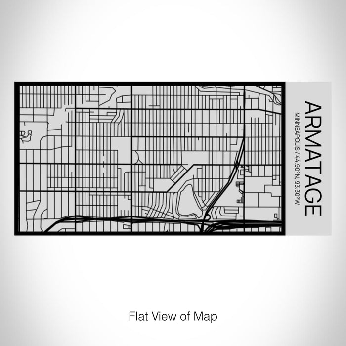 Rendered View of Armatage Minneapolis Map on 17oz Stainless Steel Insulated Cola Bottle in Stainless