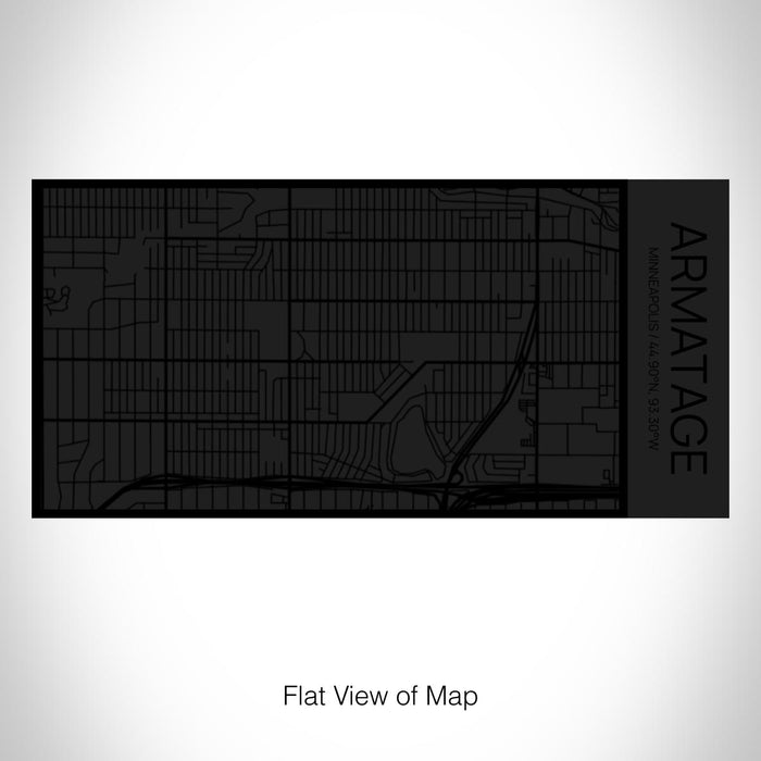 Rendered View of Armatage Minneapolis Map on 17oz Stainless Steel Insulated Cola Bottle in Stainless in Matte Black