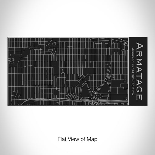 Rendered View of Armatage Minneapolis Map on 17oz Stainless Steel Insulated Cola Bottle in Black
