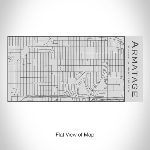 Rendered View of Armatage Minneapolis Map on 17oz Stainless Steel Insulated Cola Bottle