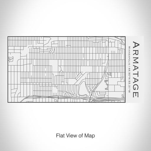 Rendered View of Armatage Minneapolis Map on 17oz Stainless Steel Insulated Cola Bottle in White