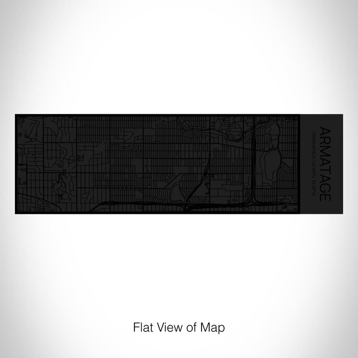 Rendered View of Armatage Minneapolis Map on 10oz Stainless Steel Insulated Cup in Matte Black with Sliding Lid