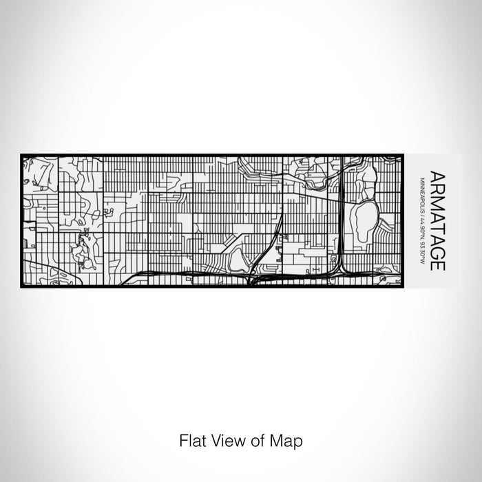 Rendered View of Armatage Minneapolis Map on 10oz Stainless Steel Insulated Cup in Matte White with Sliding Lid
