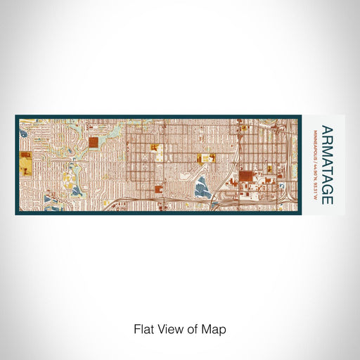 Rendered View of Armatage Minneapolis Map on 10oz Stainless Steel Insulated Cup in Woodblock with Sliding Lid