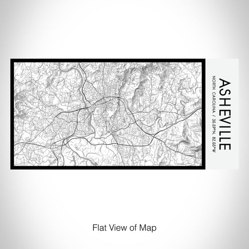 Rendered View of Asheville North Carolina Map on 17oz Stainless Steel Insulated Bottle with printed classic style map