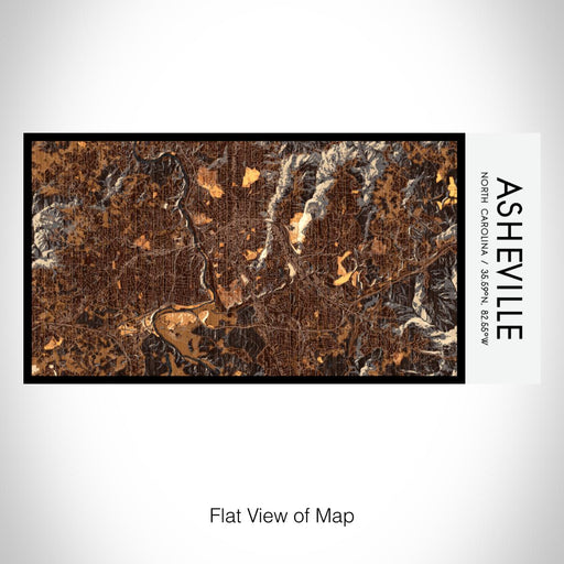 Rendered View of Asheville North Carolina Map on 17oz Stainless Steel Insulated Bottle with printed ember style map