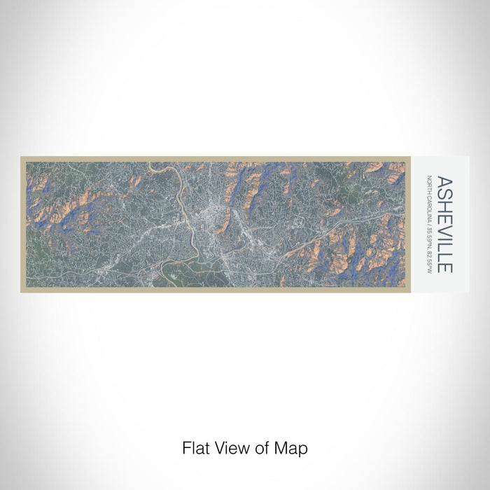 Rendered View of Asheville North Carolina Map on 10oz Stainless Steel Insulated Cup in Afternoon with Sliding Lid
