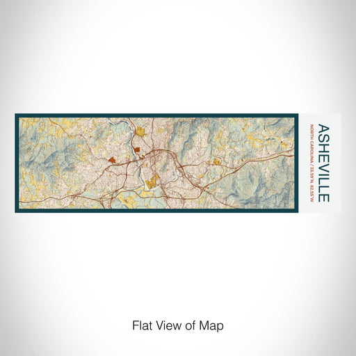 Rendered View of Asheville North Carolina Map on 10oz Stainless Steel Insulated Cup in Woodblock with Sliding Lid