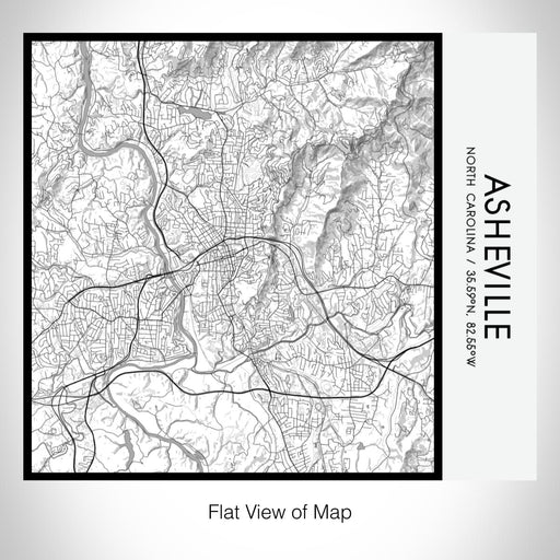 Rendered View of Asheville North Carolina Map on 17oz Stainless Steel Insulated Tumbler in Classic Map Style
