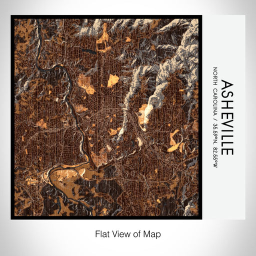 Rendered View of Asheville North Carolina Map on 17oz Stainless Steel Insulated Tumbler in Ember Map Style
