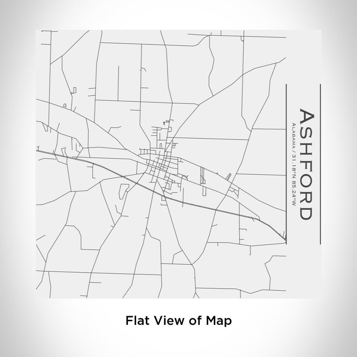 Rendered View of Ashford Alabama Map Engraving on 17oz Stainless Steel Insulated Tumbler in White