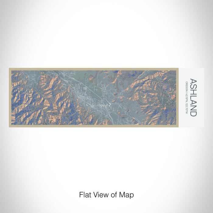Rendered View of Ashland Oregon Map on 10oz Stainless Steel Insulated Cup in Afternoon with Sliding Lid