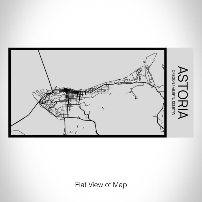 Rendered View of Astoria Oregon Map on 17oz Stainless Steel Insulated Cola Bottle in Stainless