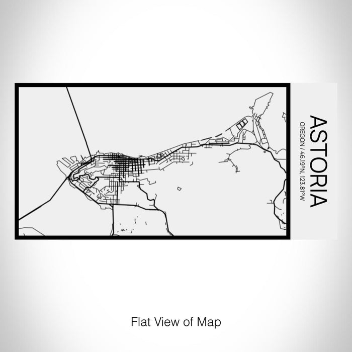 Rendered View of Astoria Oregon Map on 17oz Stainless Steel Insulated Cola Bottle in Stainless in Matte White