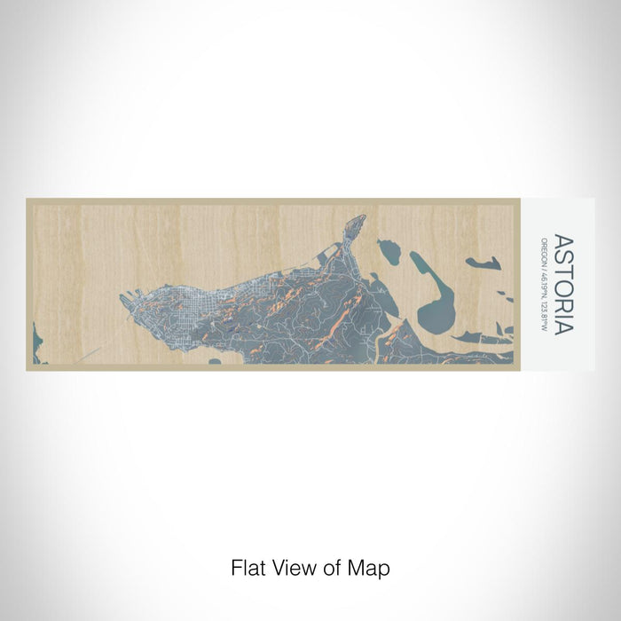 Rendered View of Astoria Oregon Map on 10oz Stainless Steel Insulated Cup in Afternoon with Sliding Lid