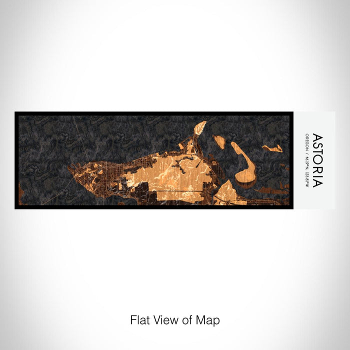 Rendered View of Astoria Oregon Map on 10oz Stainless Steel Insulated Cup in Ember with Sliding Lid