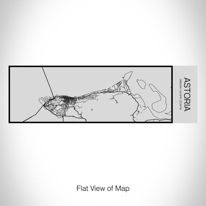Rendered View of Astoria Oregon Map on 10oz Stainless Steel Insulated Cup with Sipping Lid