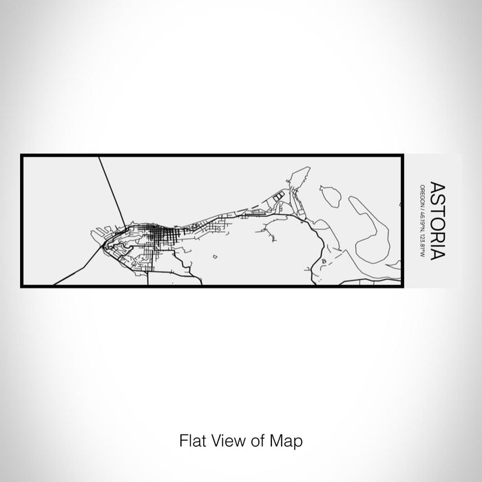 Rendered View of Astoria Oregon Map on 10oz Stainless Steel Insulated Cup in Matte White with Sliding Lid