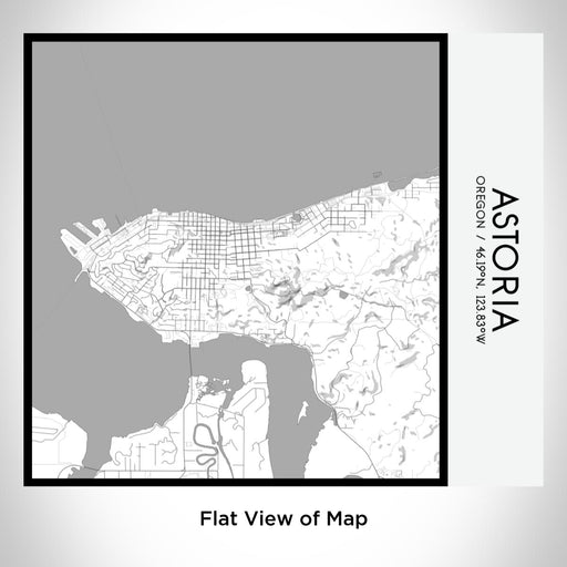 Rendered View of Astoria Oregon Map on 17oz Stainless Steel Insulated Tumbler in Classic Map Style