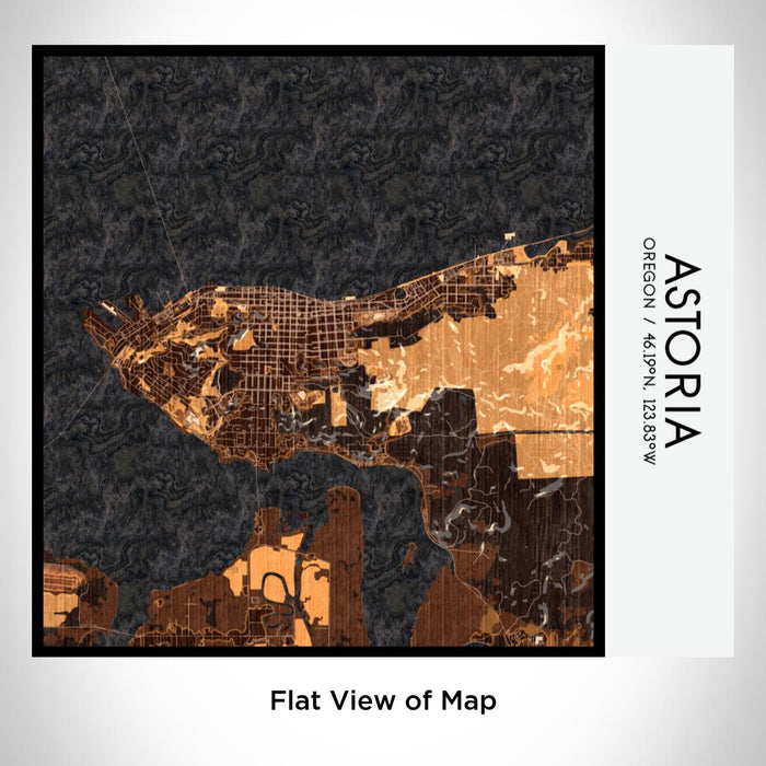 Rendered View of Astoria Oregon Map on 17oz Stainless Steel Insulated Tumbler in Ember Map Style