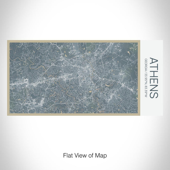 Rendered View of Athens Georgia Map on 17oz Stainless Steel Insulated Bottle with printed afternoon style map