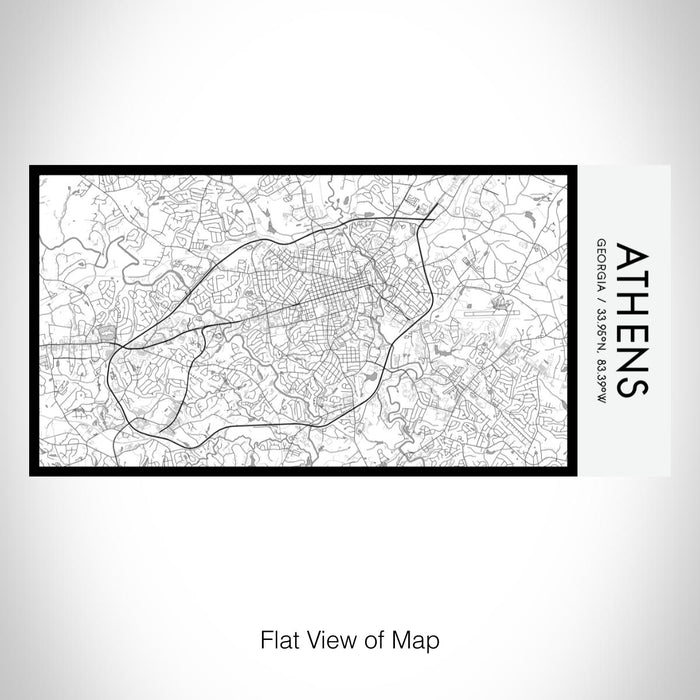 Rendered View of Athens Georgia Map on 17oz Stainless Steel Insulated Bottle with printed classic style map