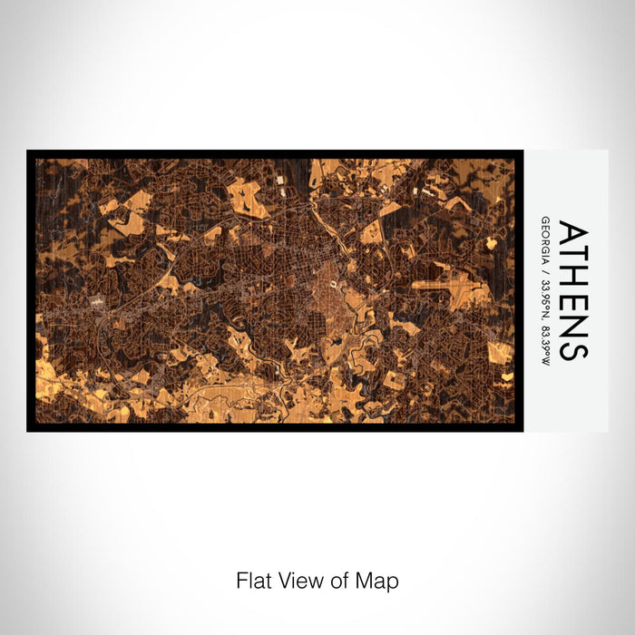 Rendered View of Athens Georgia Map on 17oz Stainless Steel Insulated Bottle with printed ember style map