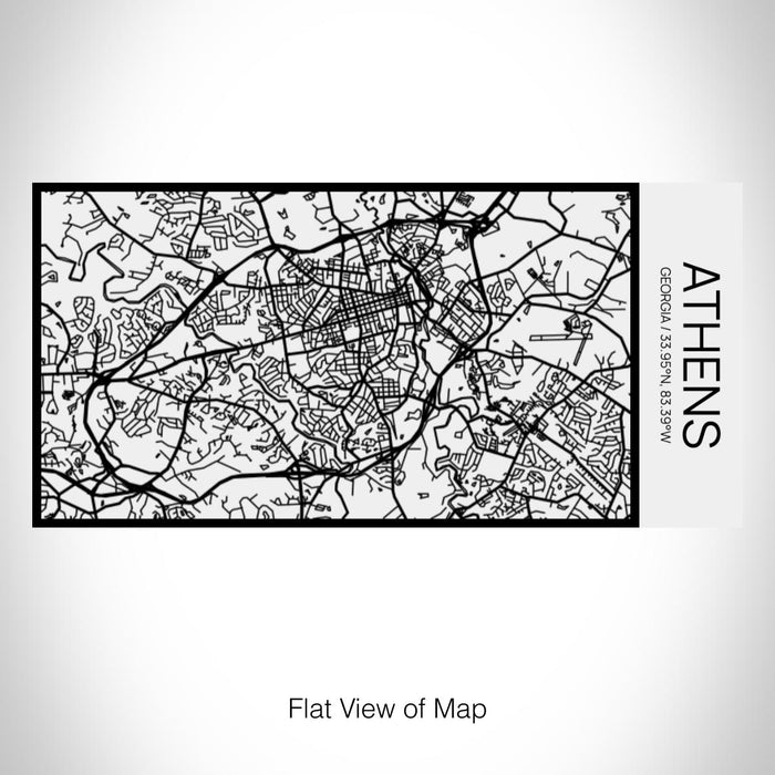 Rendered View of Athens Georgia Map on 17oz Stainless Steel Insulated Cola Bottle in Stainless in Matte White