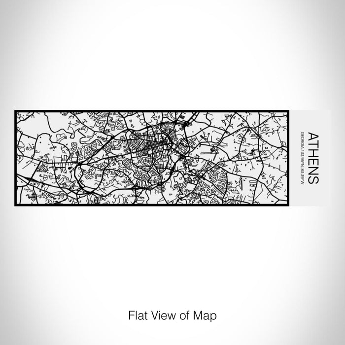 Rendered View of Athens Georgia Map on 10oz Stainless Steel Insulated Cup in Matte White with Sliding Lid